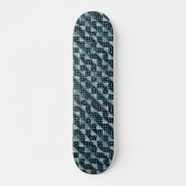 Kurze Schachplätze, die destruktiven Mosaiken ausg Skateboard
