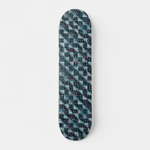 Kurze Schachplätze, die destruktiven Mosaiken ausg Skateboard