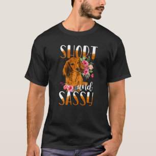 Kurze und leichte Niedliche Blume Dackel Weiner Do T-Shirt