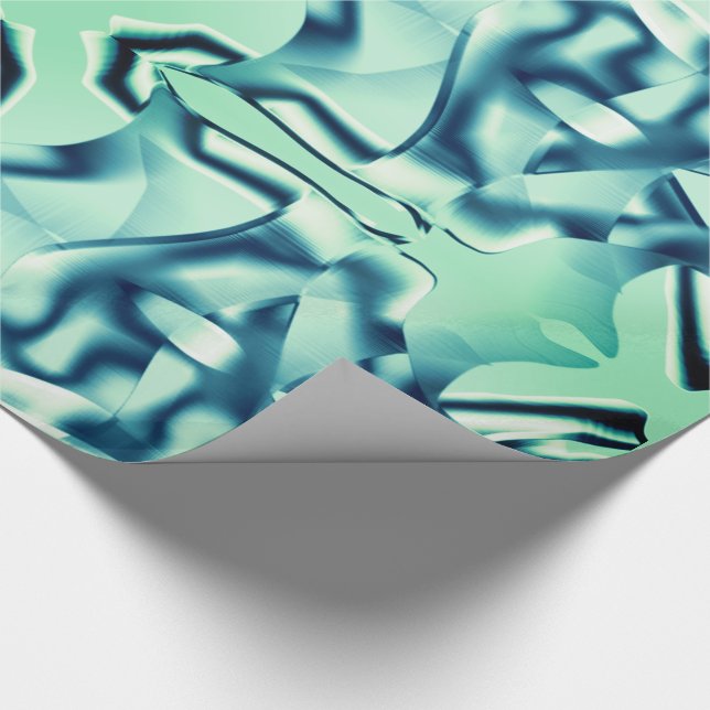 Kurze Zyanformen und einige Minztöne Geschenkpapier (Ecke)