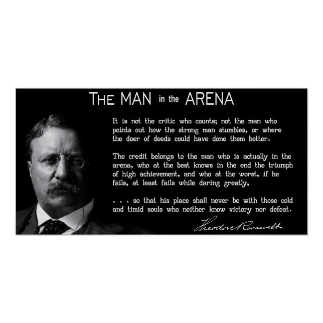 Kurzer Mensch in der ARENA-Rede 1910 Poster (Vorderseite)