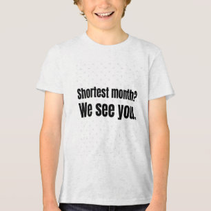 Kurzer Monat Wir sehen dich! - Schwarze Geschichte Tri-Blend Shirt