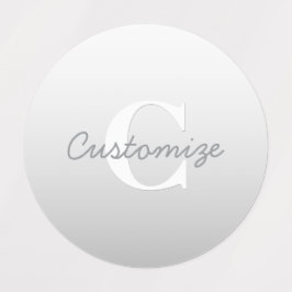 Kurzer Name oder anderer Text mit Monogramm | Grad Etiketten