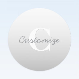 Kurzer Name oder anderer Text mit Monogramm | Grad Etiketten