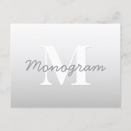 Kurzer Name oder anderer Text mit Monogramm | Grad Postkarte