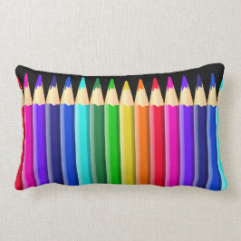 Kurzer Regenbogen-Bleistift-Zeichenstift-Entwurf Lendenkissen