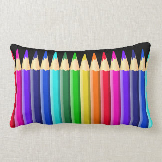 Kurzer Regenbogen-Bleistift-Zeichenstift-Entwurf Lendenkissen
