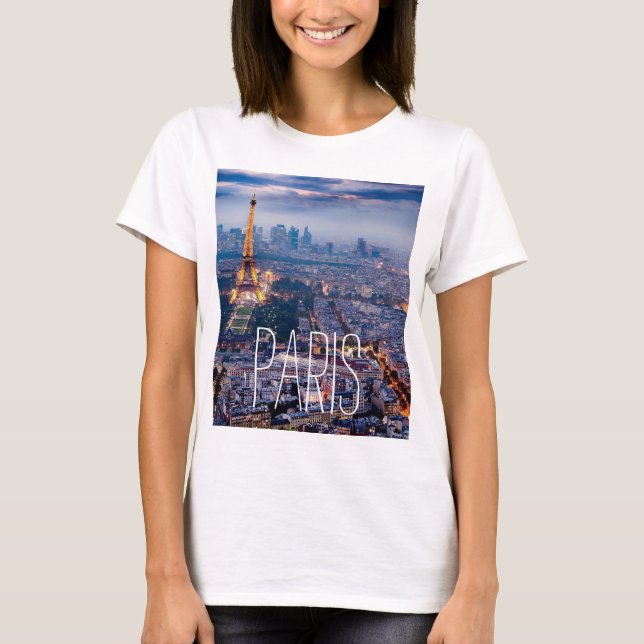 Kurzer Sleeved T - Shirt Paris (Vorderseite)