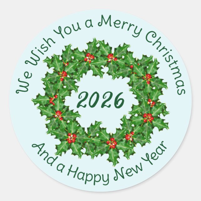 Kurzer Text Weißer Weihnachtswein Umschlag Aufkleb Runder Aufkleber (Vorderseite)