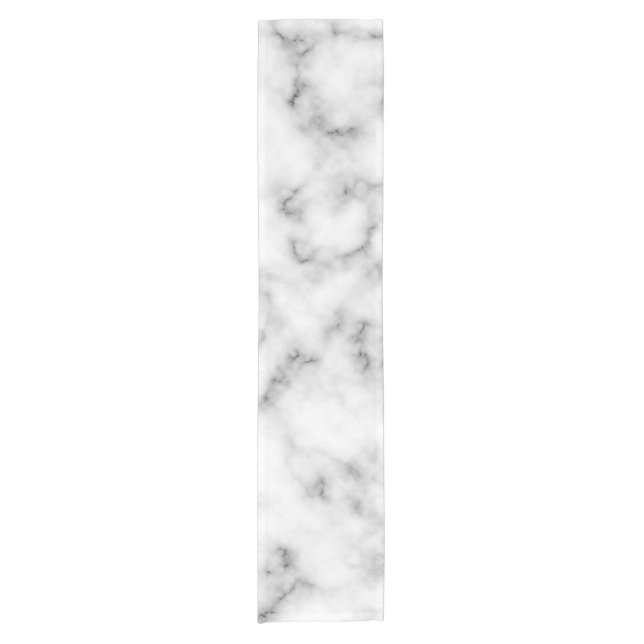 Kurzer Tischrunner aus schwarzem und weißem Marmor Tischläufer (Vorderseite)