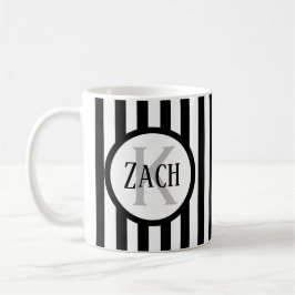 Kurzer Vorlagenname Striped Black C00 Kaffeetasse