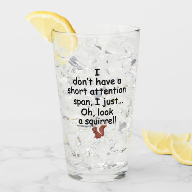 Kurzes Aufmerksamkeitsspanne-Eichhörnchen Glas (Vorderseite Ice)