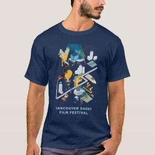 Kurzes Filmfestival Vancouver - T - Shirt (blau)