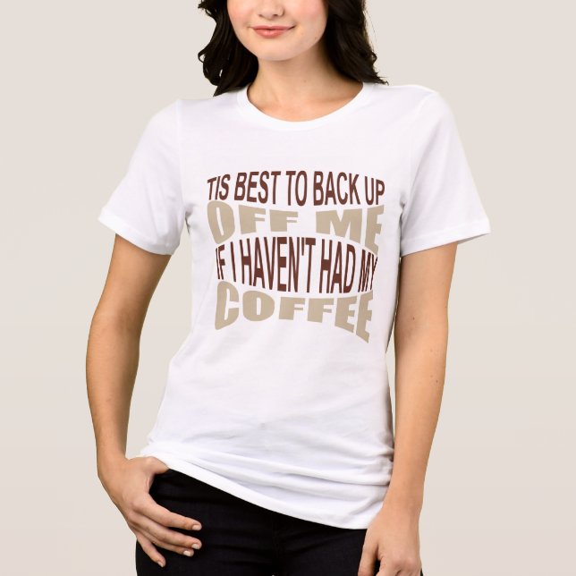 kurzes Kaffeetrinken Tri-Blend Shirt (Vorderseite)