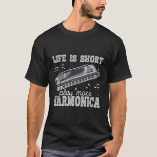 Kurzes Spiel Mehr Harmonie Mundorgelverletzung T-Shirt