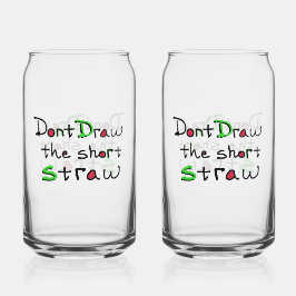 Kurzes Strohhalm Glas