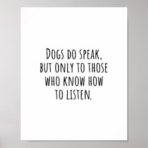 Kurzes Zitat über Hunde (Redewendungen für Niedlic Poster