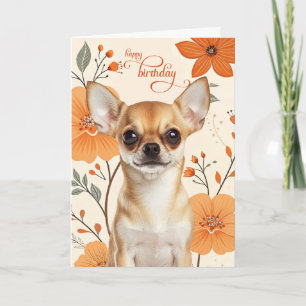 Kurzhaar Chihuahua Hund Retro Geburtstag Karte
