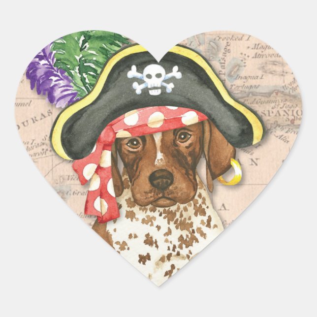 Kurzhaaraufkleber Herz-Aufkleber (Vorderseite)