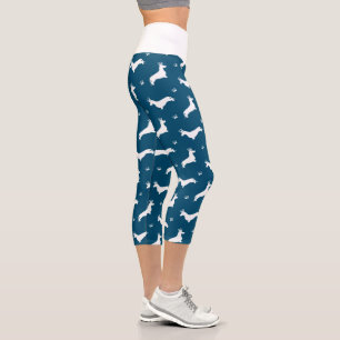 Kurzhaariger König Dachshund - Muster 2 Capri Leggings