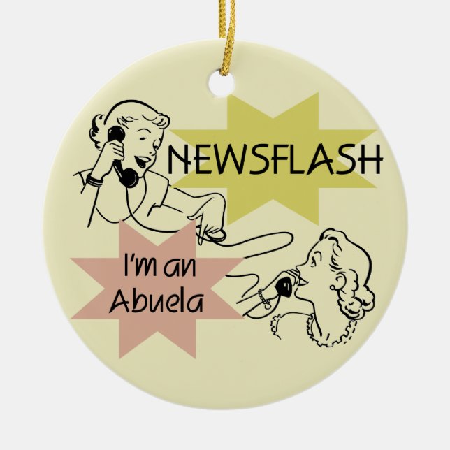 Kurznachricht bin ich ein Abuela T - Shirts und Keramik Ornament (Vorne)
