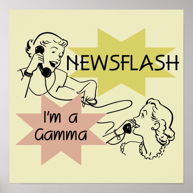 Kurznachricht bin ich ein Gamma-T-Shirts und Gesch Poster (Vorne)