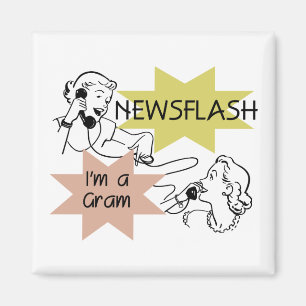 Kurznachricht bin ich ein Gramm-T - Shirts und Magnet