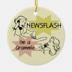 Kurznachricht bin ich ein Grammie T - Shirts und Keramikornament