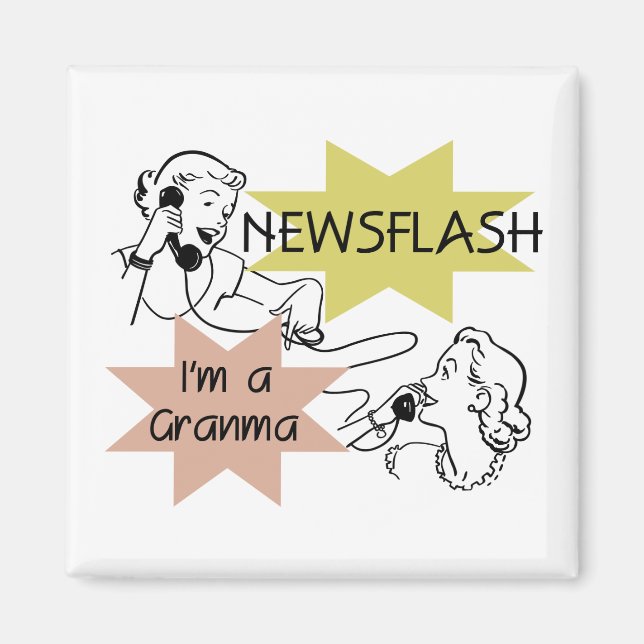 Kurznachricht bin ich ein Granma T-Shirts und Magnet (Vorne)