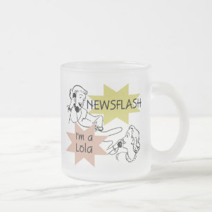 Kurznachricht bin ich ein Lola T - Shirts und Mattglastasse