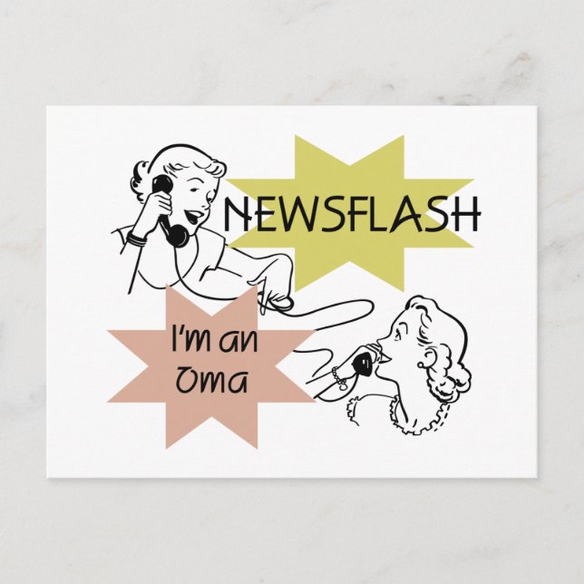 Kurznachricht bin ich ein Oma T - Shirts und Postkarte (Vorderseite)