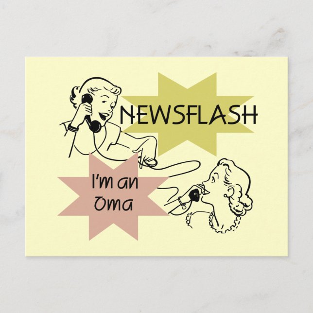Kurznachricht bin ich ein Oma T - Shirts und Postkarte (Vorderseite)
