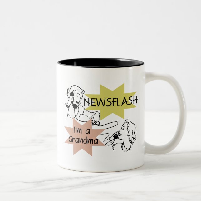 Kurznachricht bin ich eine Großmutter-T - Shirts Zweifarbige Tasse (Rechts)