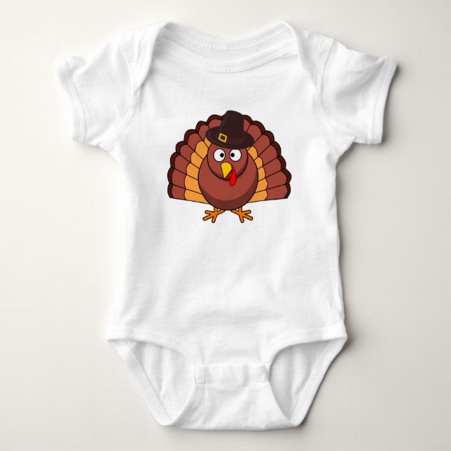 Kurzschläfchen Baby Bodyssuits - Türkei mit einem  Baby Strampler (Vorderseite)