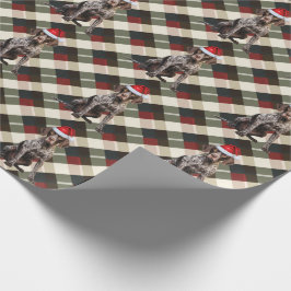 Kurzzeitiger Pointer Dog Holiday Karierte Weihnach Geschenkpapier