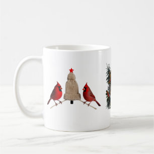 Kuschel-Kardinal-Vögel Strickhut Weihnachtsbaum Kaffeetasse