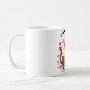 Kuschel & Magie – Süßes Katzenpaar-Sticker für Co Kaffeetasse