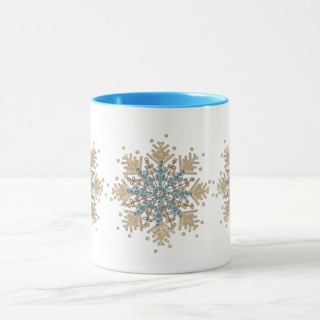 Kuschel-Saison-Schneekristall-Tasse  Tasse (Zentrum)