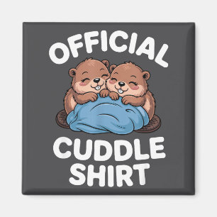Kuschel-Shirt Süße Biber kuscheln Magnet