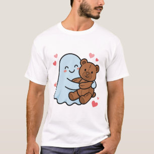 Kuschel-Teddybär mit Geist, süße Halloween-Kunst T-Shirt