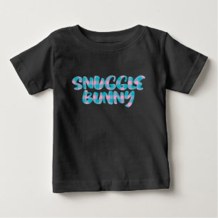 Kuschelhäschen Pink Blau Text Süß Baby T-shirt