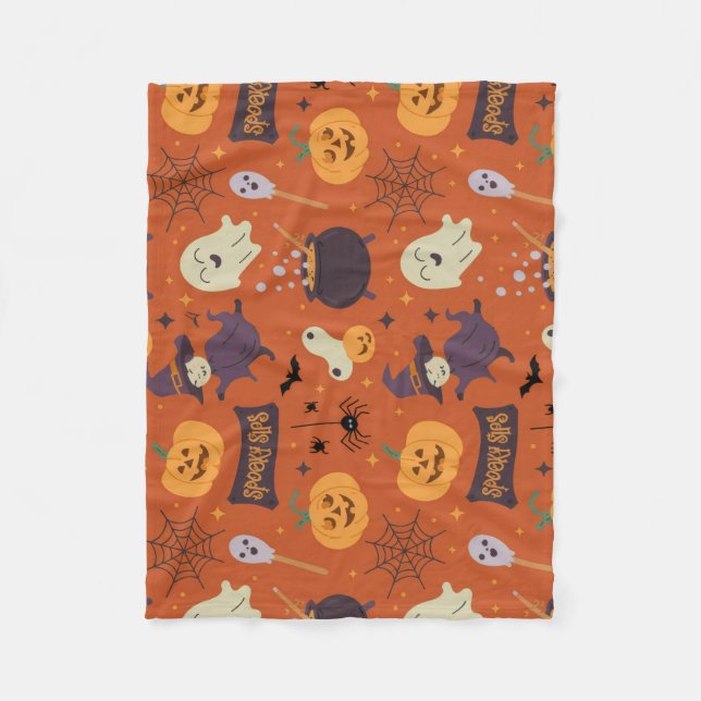 Kuschelige Baby-Fleecedecke – Halloween Design💕 Fleecedecke (Vorderseite)