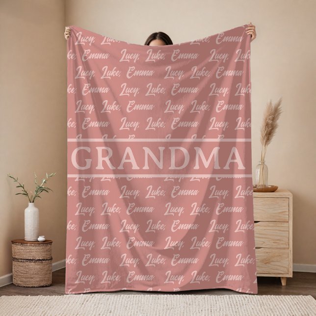 Kuschelige personalisierte Decke als Geschenk für  (personalized blanket gift for mama or grandma, custom christmas blanket for mama or grandma)