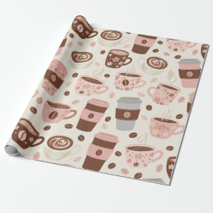 Kuscheliges Kaffeetassen-Muster (10) Geschenkpapier