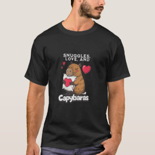 Kuschelt Liebe und Capybara Spaß Retro Tier Capy F T-Shirt