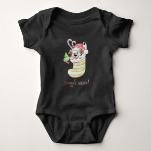 Kuschelzeit-Welpe im Strumpf Baby Strampler