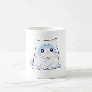 Kuschliges Decken-Kätzchen Kawaii Süßes Katzen-Des Kaffeetasse