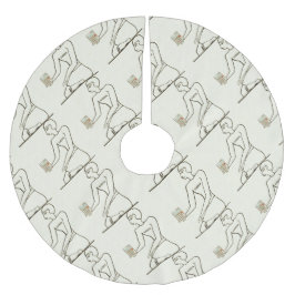 "Kushim, der Buchhalter, der einen Rechner hat" Polyester Weihnachtsbaumdecke