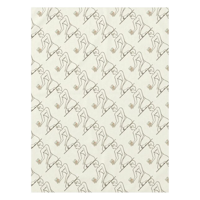 "Kushim, der Buchhalter, der einen Rechner hat" Tischdecke (Vorderseite)