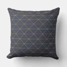 Kushions - Geometrisches Gold- und Blaumuster